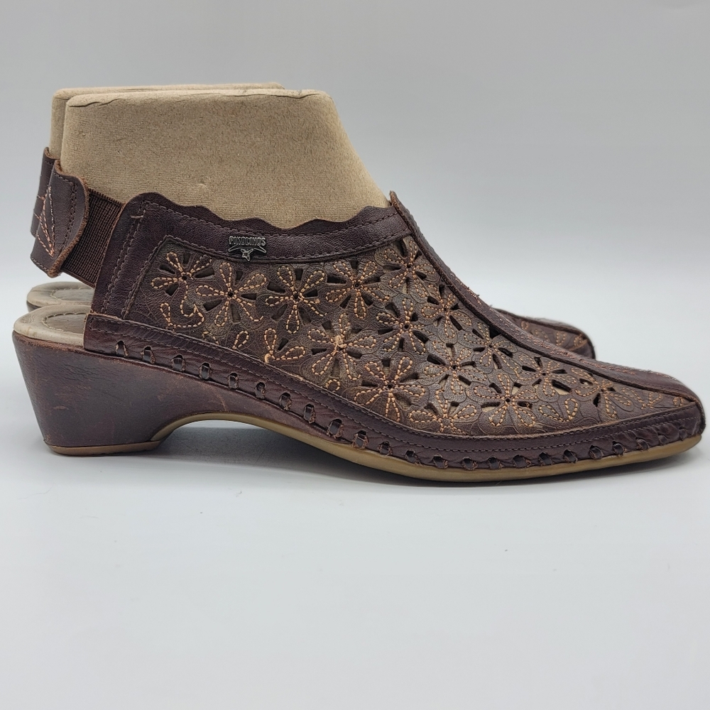 Pikolinos Romana Leather Slingback Wedge Sandals, Vintage, Womens 37 6.5 7 - Picture 7 of 16